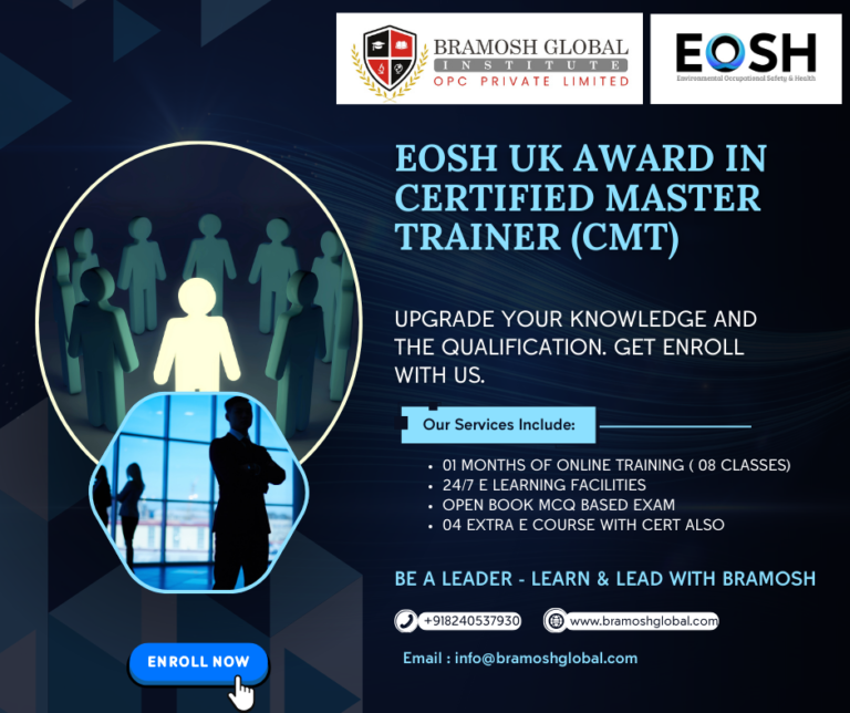 EOSH UK AWARD IN CERTIFIED MASTER TRAINER