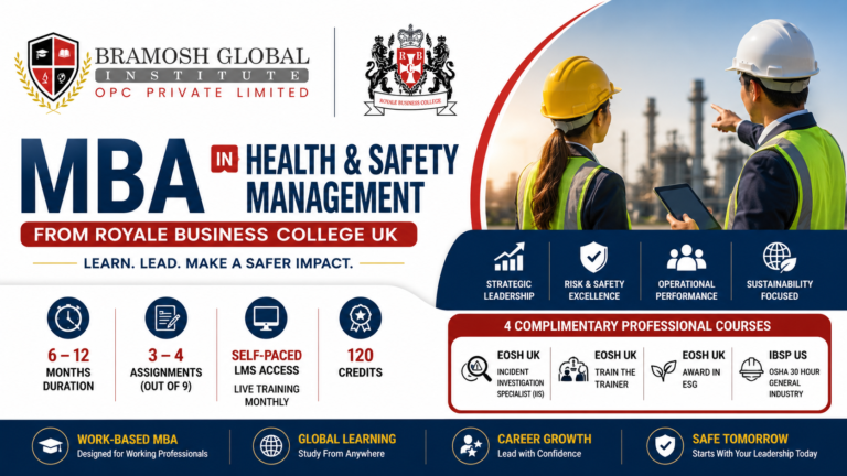 Workbased MBA In Health And Safety Management