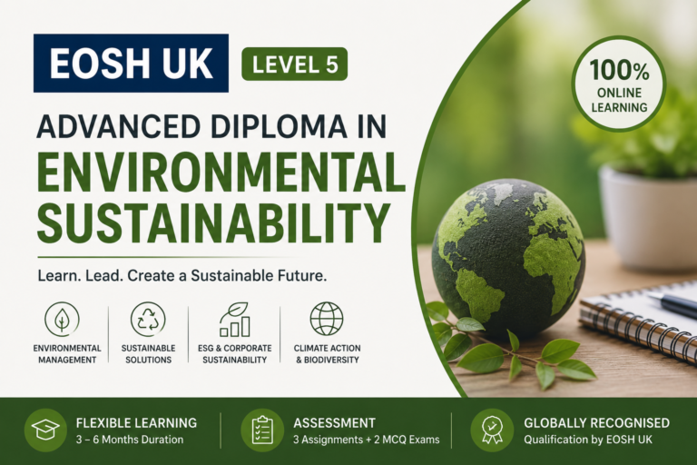 𝗘𝗢𝗦𝗛 𝗨𝗞 𝗟𝗘𝗩𝗘𝗟 𝟱 𝗔𝗗𝗩𝗔𝗡𝗖𝗘𝗗 𝗗𝗜𝗣𝗟𝗢𝗠𝗔 𝗜𝗡 𝗘𝗡𝗩𝗜𝗥𝗢𝗡𝗠𝗘𝗡𝗧𝗔𝗟 𝗦𝗨𝗦𝗧𝗔𝗜𝗡𝗔𝗕𝗜𝗟𝗜𝗧𝗬
